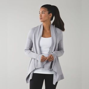 Lululemon Wrap It Up Sweater Heathered Storm Grey Small